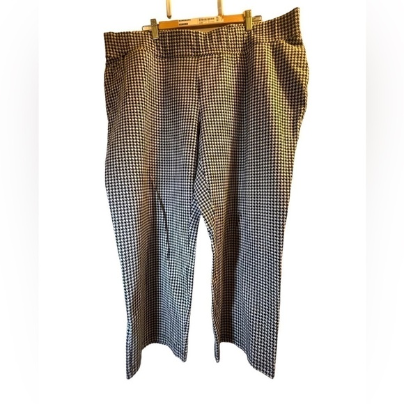 Lands End Pants Black White Houndstooth Size 3X - Picture 1 of 9